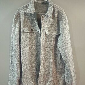 Men's Heather Gray Shirt Jacket Grateful Dead Bears